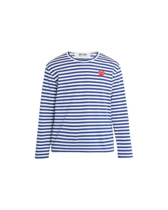 Men's Striped T-Shirt with Small Heart