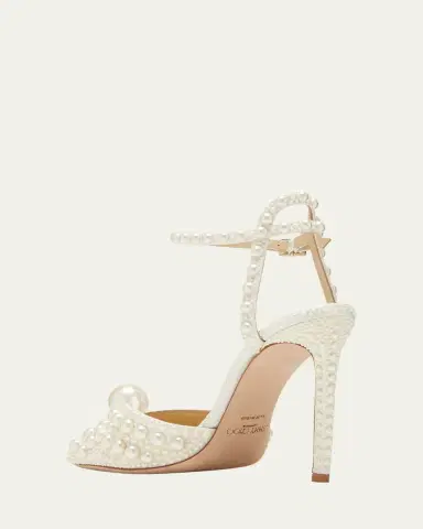 Jimmy Choo Sacora Faux Pearl Sandals | Thumbnail 4