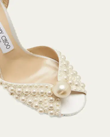 Jimmy Choo Sacora Faux Pearl Sandals | Thumbnail 5