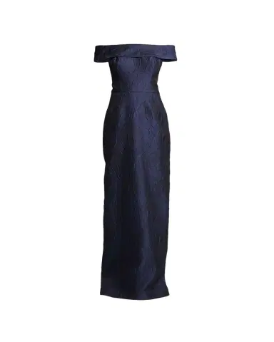 Rickie Freeman for Teri Jon Off-Shoulder Jacquard Column Gown | Thumbnail 1