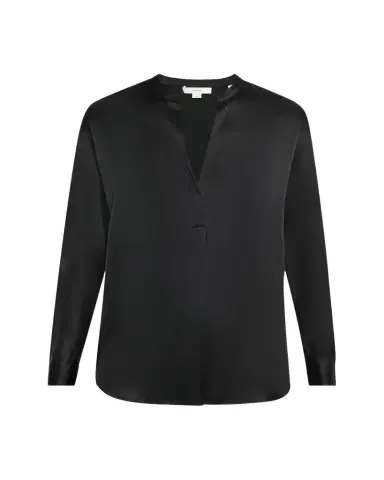 Vince Silk Band-Collar Blouse | Thumbnail 1