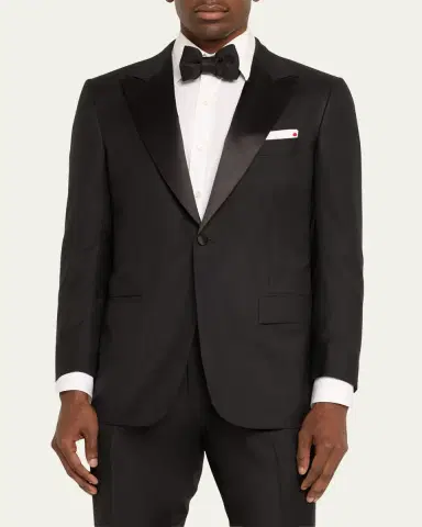Kiton Men's Peak Wool Tuxedo | Thumbnail 4
