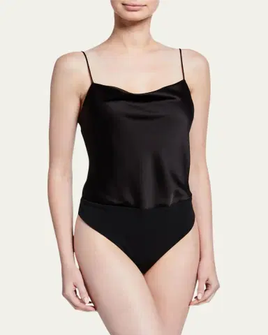 Alice + Olivia Harmon Satin Bodysuit | Thumbnail 4 Alice + Olivia Harmon Satin Bodysuit | Thumbnail 4