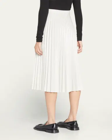 Proenza Schouler White Label Pleated Vegan Leather Midi Skirt | Thumbnail 3