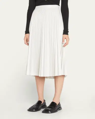 Proenza Schouler White Label Pleated Vegan Leather Midi Skirt | Thumbnail 4
