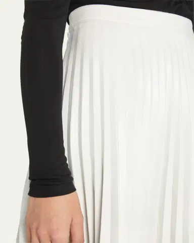 Proenza Schouler White Label Pleated Vegan Leather Midi Skirt | Thumbnail 5