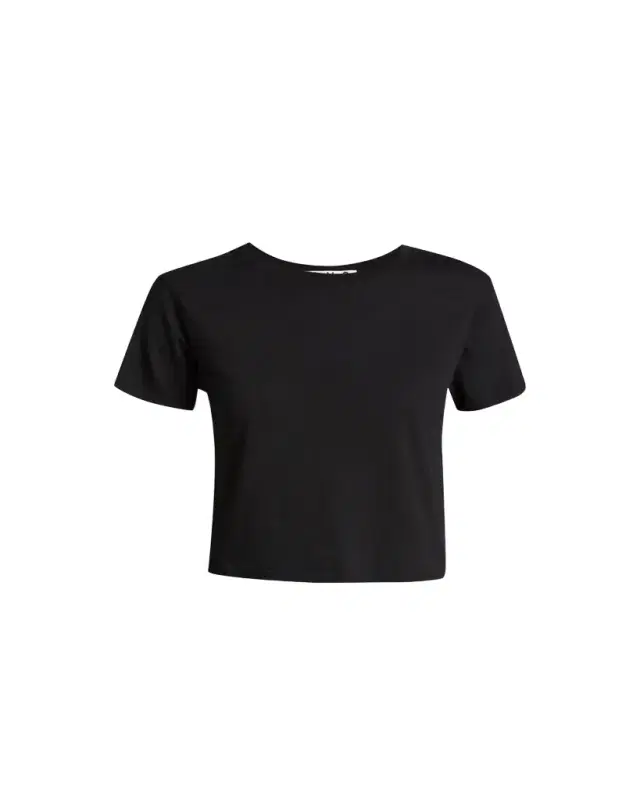 AMO Denim Babe Cropped Crewneck Tee