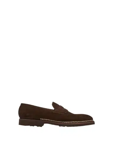 Bontoni Men's Principe Lug Sole Suede Penny Loafers | Thumbnail 1