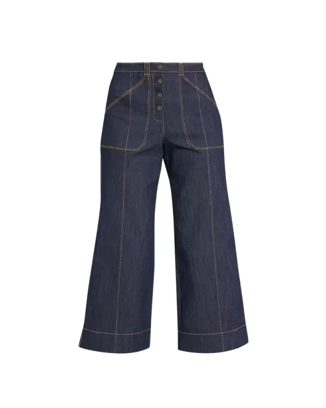 Cinq a Sept Benji Wide-Leg Denim Pants