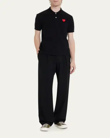 Comme des Garçons Men's Polo Shirt with Heart | Thumbnail 2
