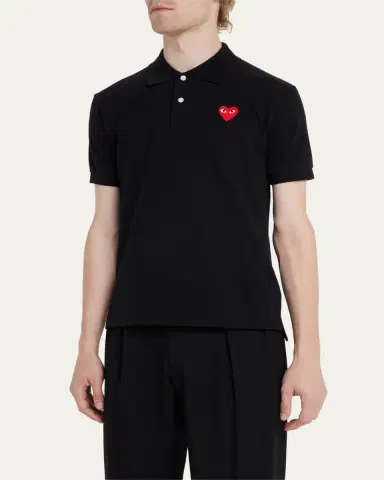 Comme des Garçons Men's Polo Shirt with Heart | Thumbnail 4