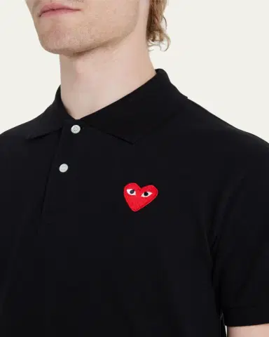 Comme des Garçons Men's Polo Shirt with Heart | Thumbnail 5