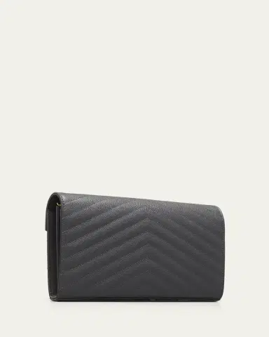 Saint Laurent YSL Monogram Large Wallet on Chain in Grained Leather | Thumbnail 3 Saint Laurent YSL Monogram Large Wallet on Chain in Grained Leather | Thumbnail 3