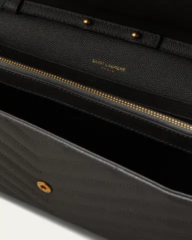 Saint Laurent YSL Monogram Large Wallet on Chain in Grained Leather | Thumbnail 4 Saint Laurent YSL Monogram Large Wallet on Chain in Grained Leather | Thumbnail 4