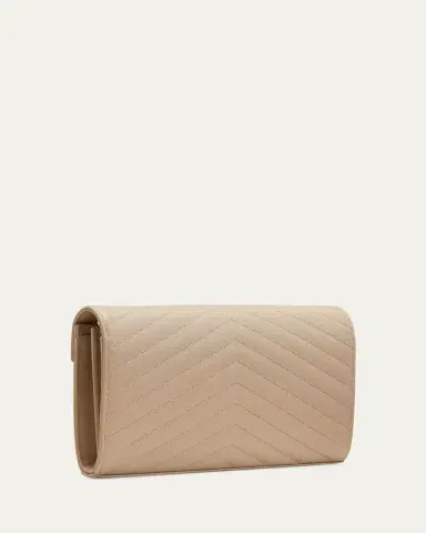 Saint Laurent YSL Monogram Large Wallet on Chain in Grained Leather | Thumbnail 7 Saint Laurent YSL Monogram Large Wallet on Chain in Grained Leather | Thumbnail 7