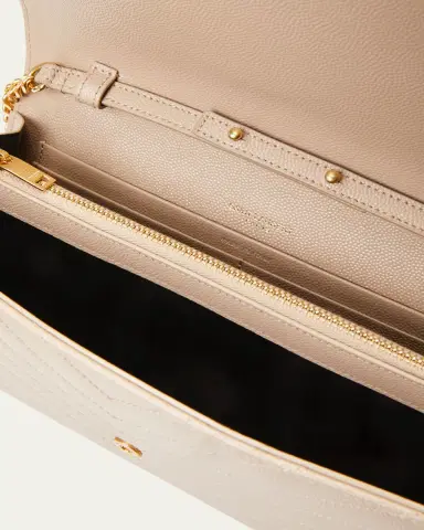 Saint Laurent YSL Monogram Large Wallet on Chain in Grained Leather | Thumbnail 8 Saint Laurent YSL Monogram Large Wallet on Chain in Grained Leather | Thumbnail 8