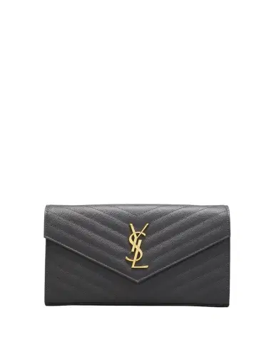 Saint Laurent YSL Monogram Large Wallet on Chain in Grained Leather | Thumbnail 1 Saint Laurent YSL Monogram Large Wallet on Chain in Grained Leather | Thumbnail 1