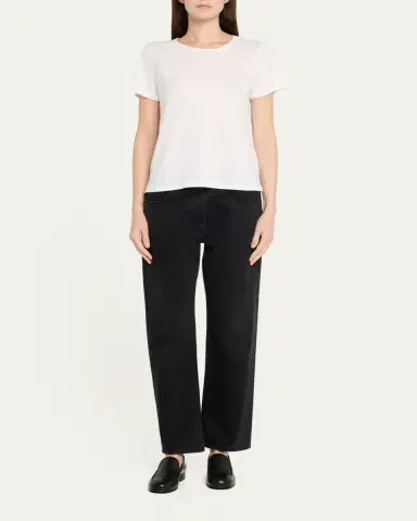MAJESTIC FILATURES Short-Sleeve Semi-Relaxed Crewneck T-Shirt | Thumbnail 2