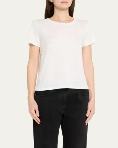MAJESTIC FILATURES Short-Sleeve Semi-Relaxed Crewneck T-Shirt | Thumbnail 4