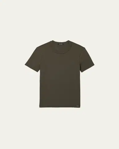 TOM FORD Men's Solid Stretch Jersey T-Shirt | Thumbnail 2 TOM FORD Men's Solid Stretch Jersey T-Shirt | Thumbnail 2