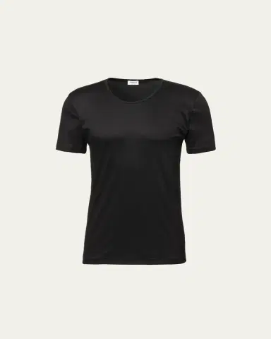 Zimmerli Men's Sea Island Scoop Neck T-Shirt | Thumbnail 2 Zimmerli Men's Sea Island Scoop Neck T-Shirt | Thumbnail 2