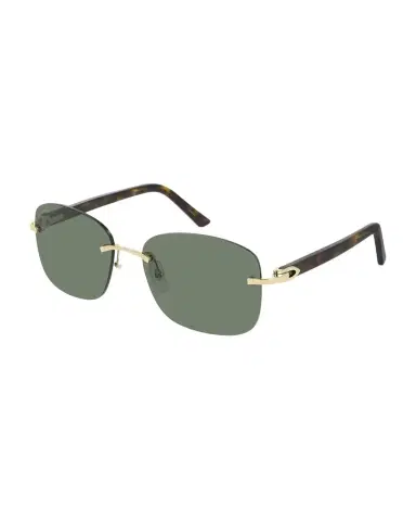 Cartier Men 's Rimless Metal Rectangle Sunglasses | Thumbnail 1
