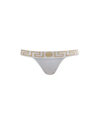 Versace Greca-Border Stretch Cotton Thong | Thumbnail 1