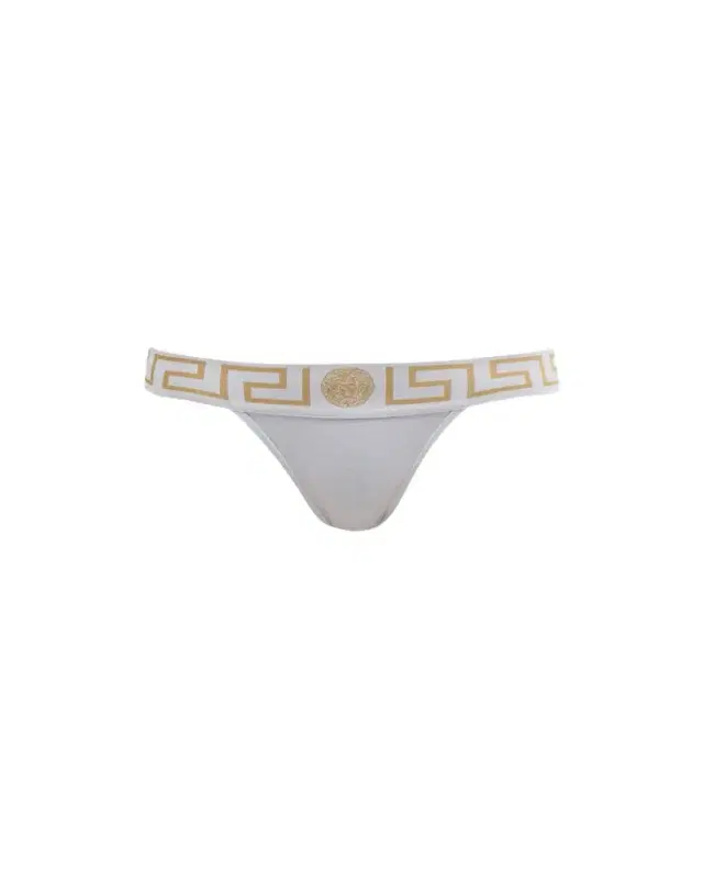 Versace Greca-Border Stretch Cotton Thong