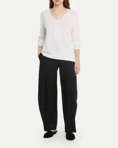 Vince Weekend V-Neck Cashmere Pullover Sweater | Thumbnail 2
