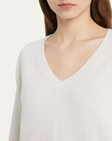 Vince Weekend V-Neck Cashmere Pullover Sweater | Thumbnail 5