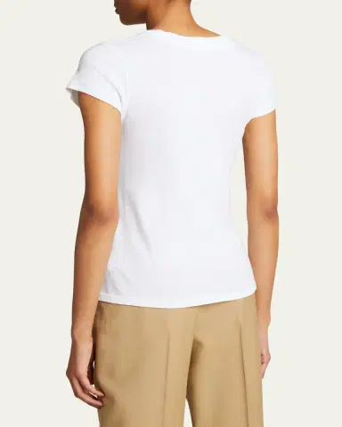 L'Agence Becca V-Neck Short-Sleeve Tee | Thumbnail 3 L'Agence Becca V-Neck Short-Sleeve Tee | Thumbnail 3