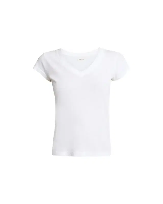 L'Agence Becca V-Neck Short-Sleeve Tee