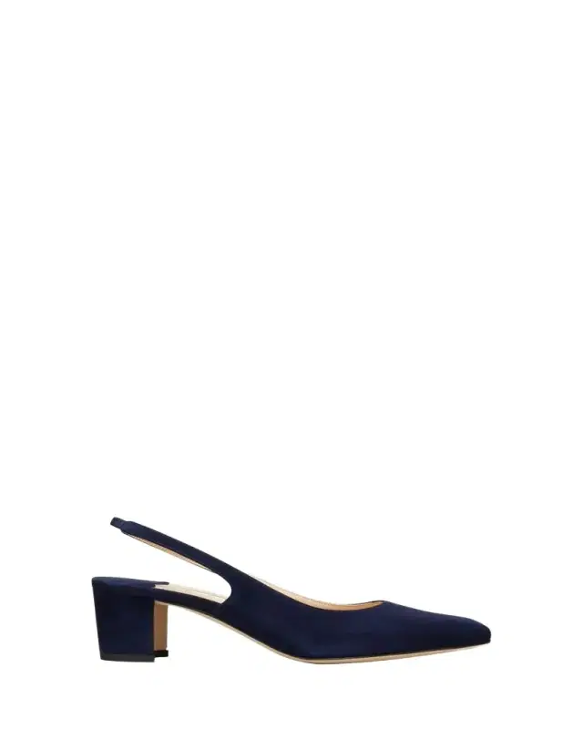Manolo Blahnik Allurasan Suede Slingback Pumps