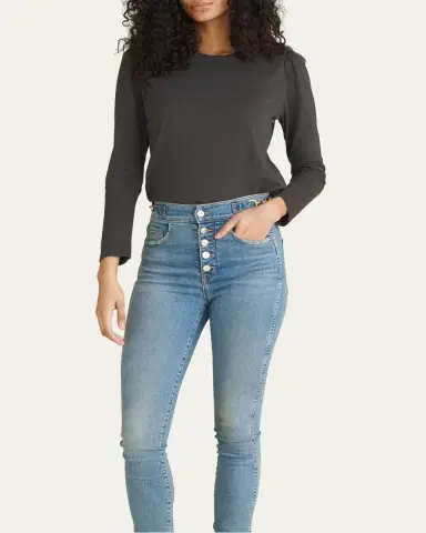 Veronica Beard Mason Long-Sleeve Baseball Tee | Thumbnail 2 Veronica Beard Mason Long-Sleeve Baseball Tee | Thumbnail 2