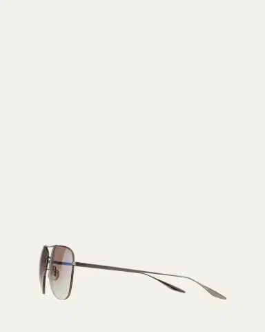 BARTON PERREIRA Chevalier Semi-Rimless Metal Aviator Sunglasses | Thumbnail 3