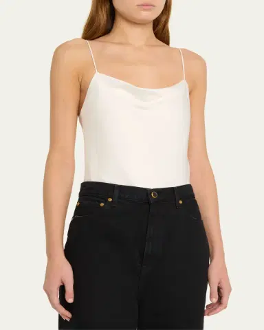 Alice + Olivia Harmon Satin Bodysuit | Thumbnail 4 Alice + Olivia Harmon Satin Bodysuit | Thumbnail 4