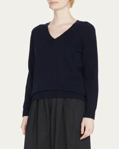 Vince Weekend V-Neck Cashmere Pullover Sweater | Thumbnail 12
