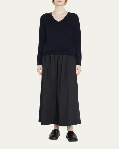 Vince Weekend V-Neck Cashmere Pullover Sweater | Thumbnail 10