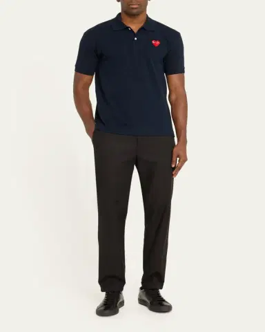 Comme des Garçons Men's Polo Shirt with Heart | Thumbnail 2