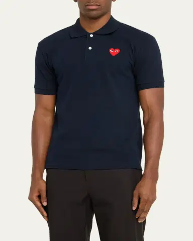Comme des Garçons Men's Polo Shirt with Heart | Thumbnail 4