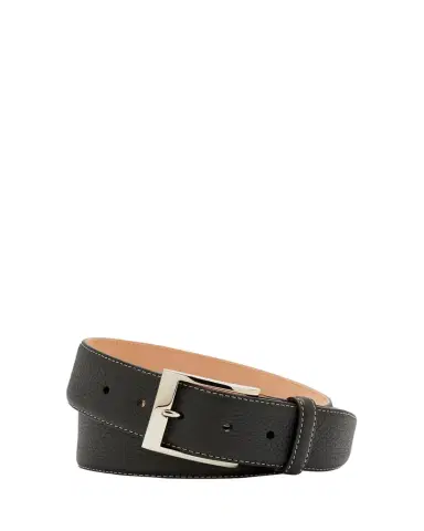 Simonnot Godard Men's Lagun Grained Leather Belt, 40mm | Thumbnail 1