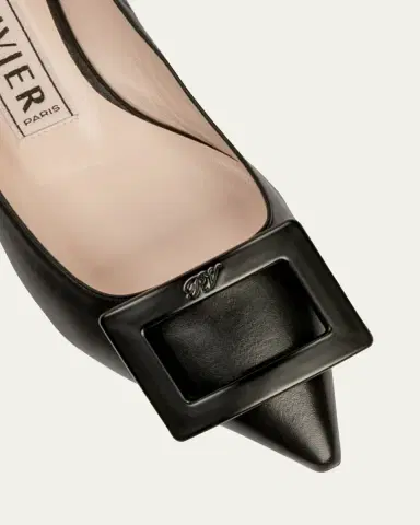 Roger Vivier Gommettine Leather Ballet Flats with Tonal Buckle | Thumbnail 5 Roger Vivier Gommettine Leather Ballet Flats with Tonal Buckle | Thumbnail 5