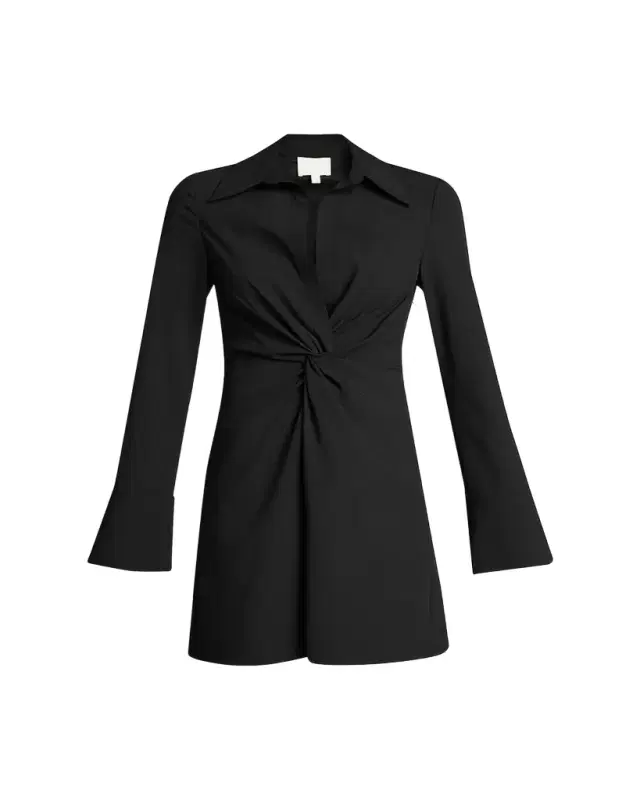 Cinq a Sept Mckenna Twist-Front Collared Dress