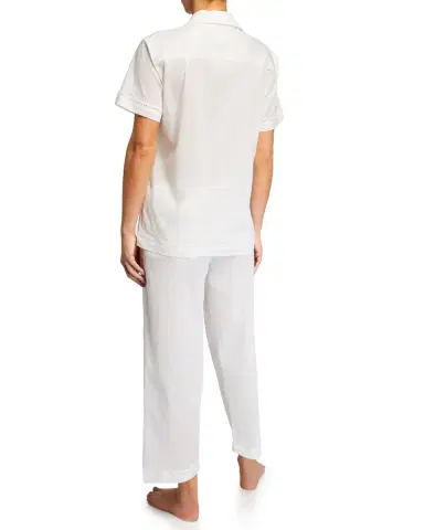 Pour Les Femmes Cotton Lawn Short-Sleeve Crop Pajama Set | Thumbnail 2 Pour Les Femmes Cotton Lawn Short-Sleeve Crop Pajama Set | Thumbnail 2