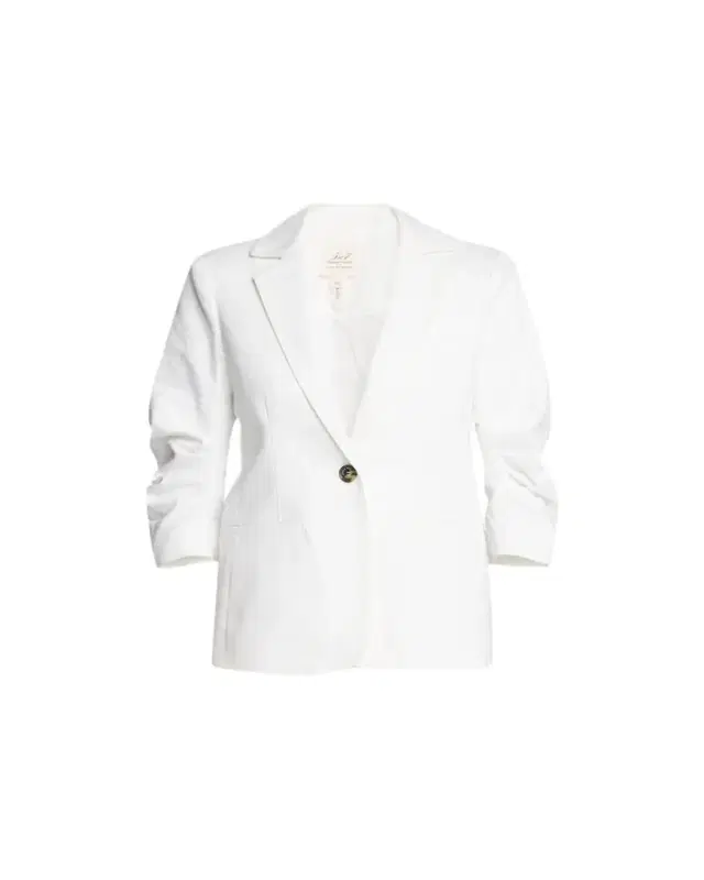 Cinq a Sept Khloe 3/4-Sleeve White Denim Blazer