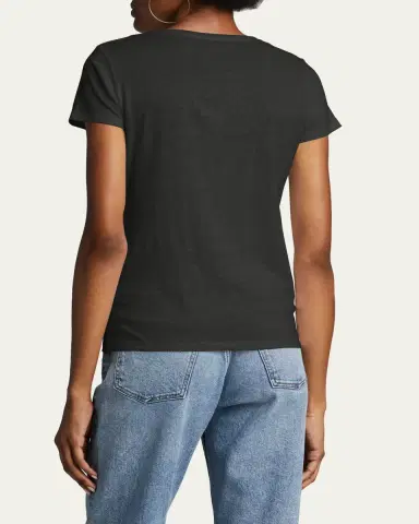 MAJESTIC FILATURES V-Neck Short-Sleeve Stretch Linen T-Shirt | Thumbnail 3
