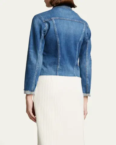 L'Agence Janelle Slim Raw-Edge Jacket | Thumbnail 3 L'Agence Janelle Slim Raw-Edge Jacket | Thumbnail 3