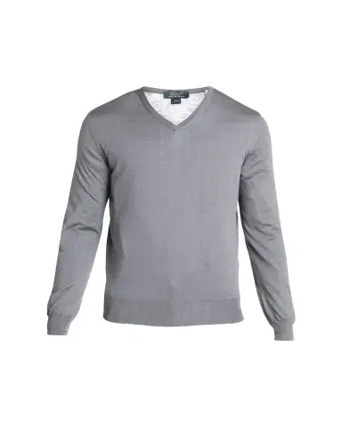 Bergdorf Goodman Men's Solid Cashmere V-Neck Sweater | Thumbnail 1