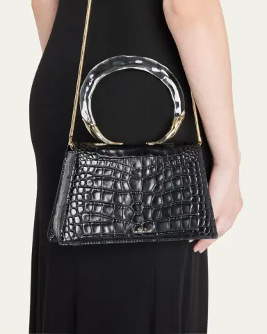 ALEXIS BITTAR Lucite Quad Croc-Embossed Top-Handle Bag | Thumbnail 2 ALEXIS BITTAR Lucite Quad Croc-Embossed Top-Handle Bag | Thumbnail 2