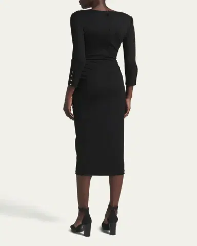 Giorgio Armani Asymmetric Keyhole Midi Dress | Thumbnail 3 Giorgio Armani Asymmetric Keyhole Midi Dress | Thumbnail 3